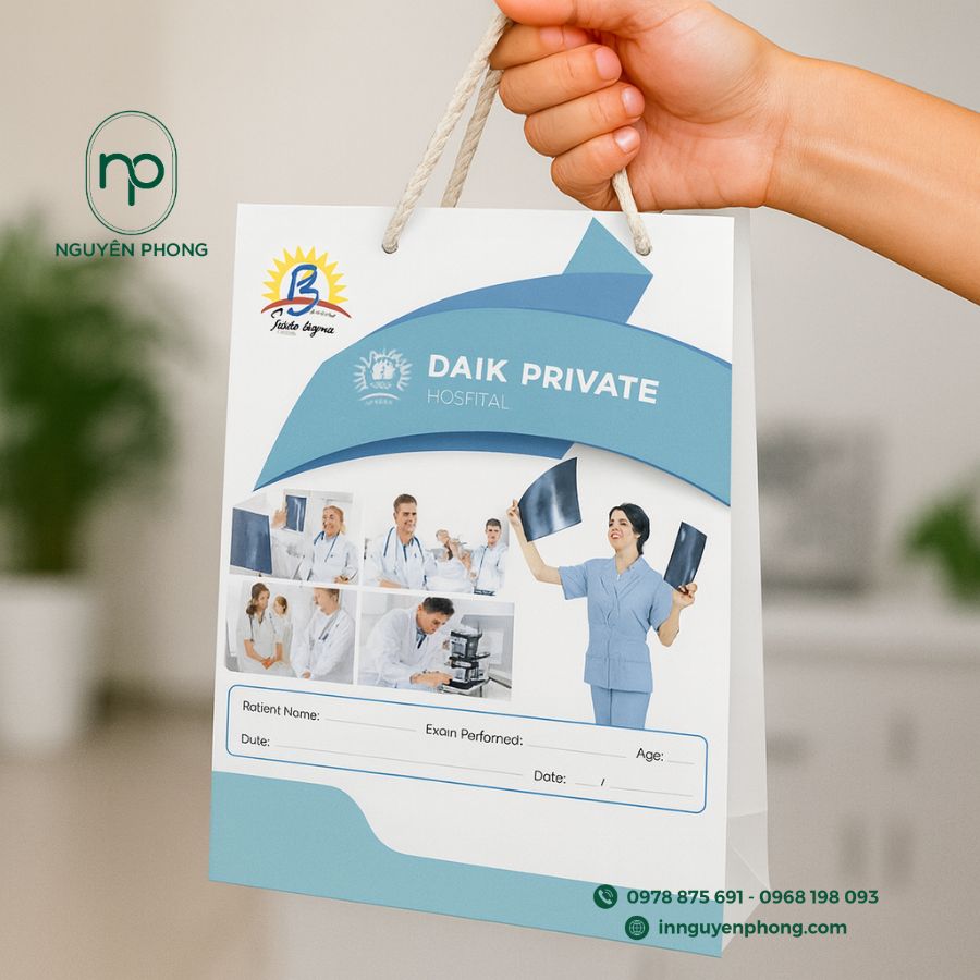 In túi giấy bệnh viện,phòng khám